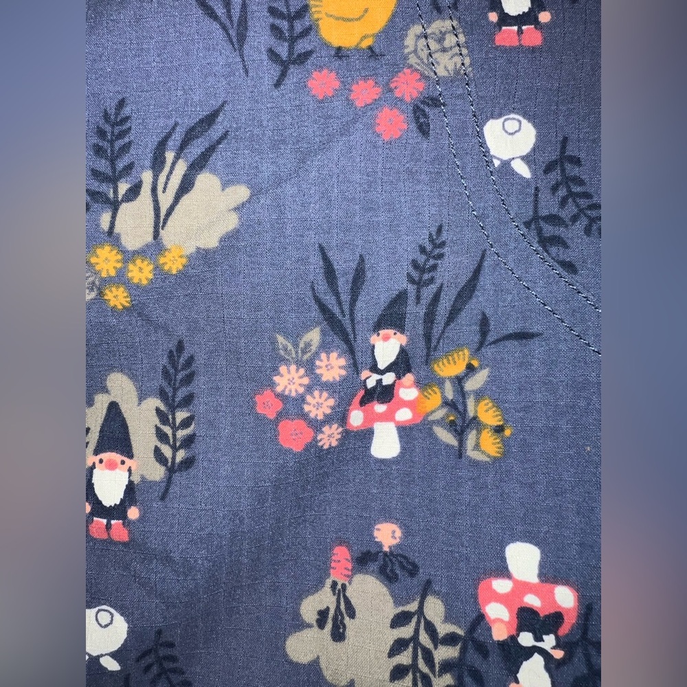 Duluth Floral gnome Patterned shorts overalls